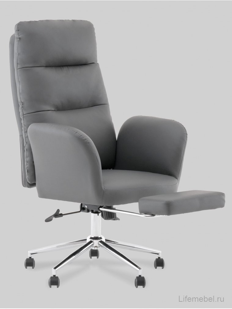 Компьютерное кресло Стабро экокожа /  серый