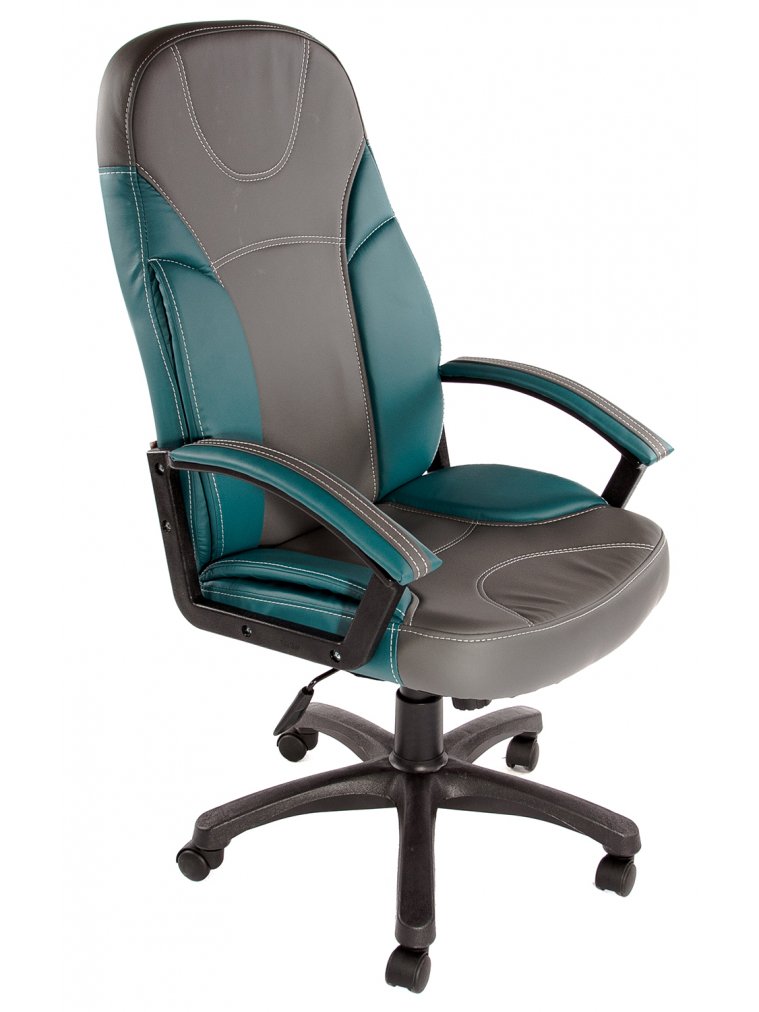 Компьютерное кресло «Твистер» (Twister) металлик (серое) / бирюзовое