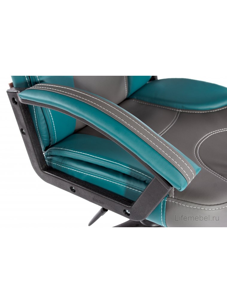 Компьютерное кресло «Твистер» (Twister) металлик (серое) / бирюзовое