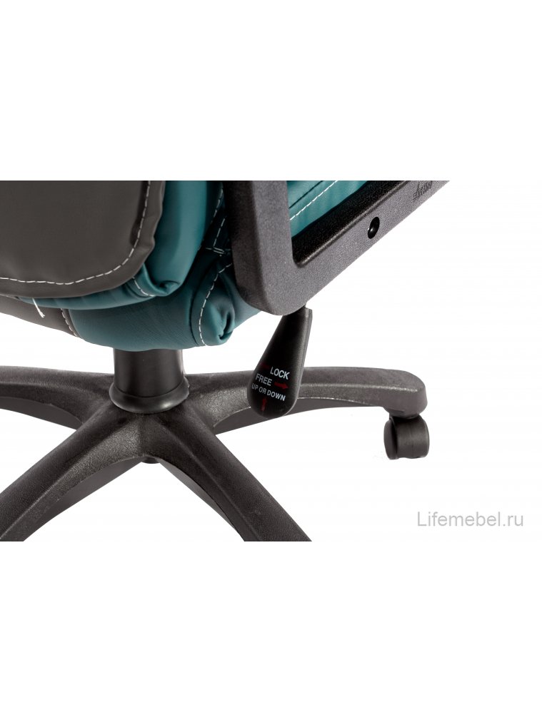 Компьютерное кресло «Твистер» (Twister) металлик (серое) / бирюзовое