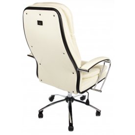 Кресло Anders экокожа / хром бежевое