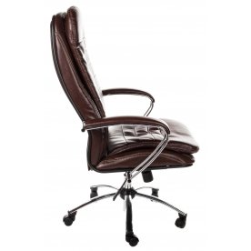 Кресло Maru экокожа / хром коричневое