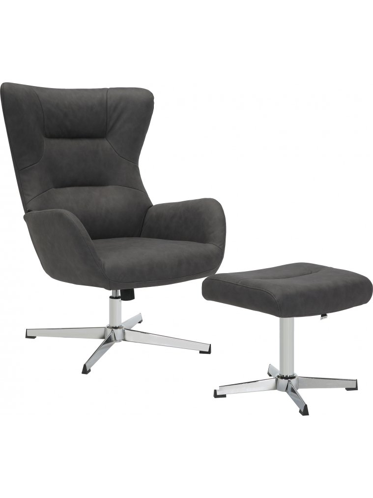 Кресло мягкое Everprof Apple ткань темно-серый