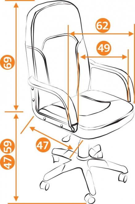 Кресло Parma черное / бордо
