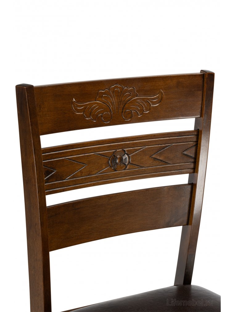 Стул Simol темно-коричневый / коричневый