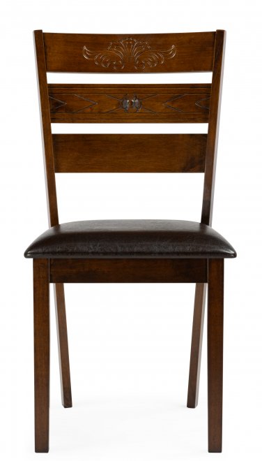 Стул Simol темно-коричневый / коричневый