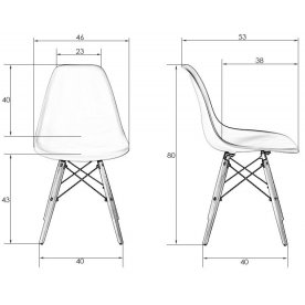 Деревянный стул Dsw