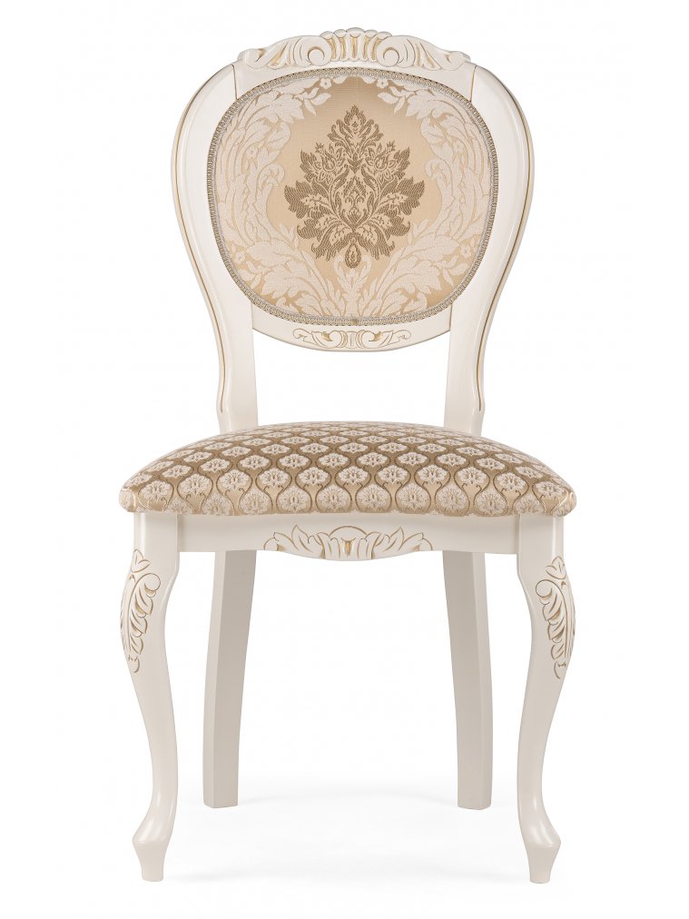 Деревянный стул Adriano 2 слоновая кость / золото