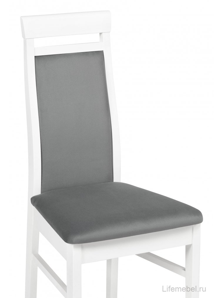 Деревянный стул Амиата серый / белый