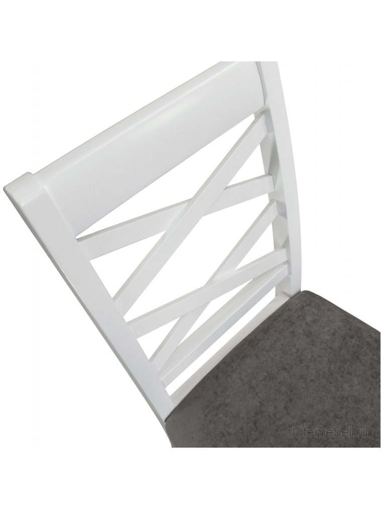 Деревянный стул Араго белый / графит