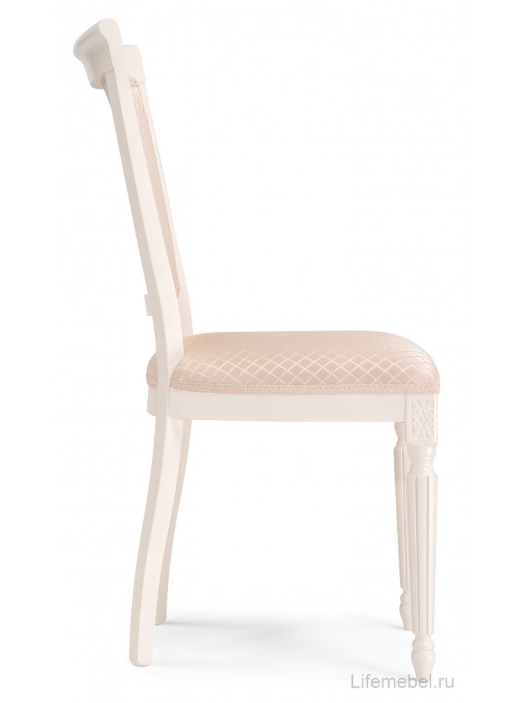 Деревянный стул Байона молочный / ромб 02
