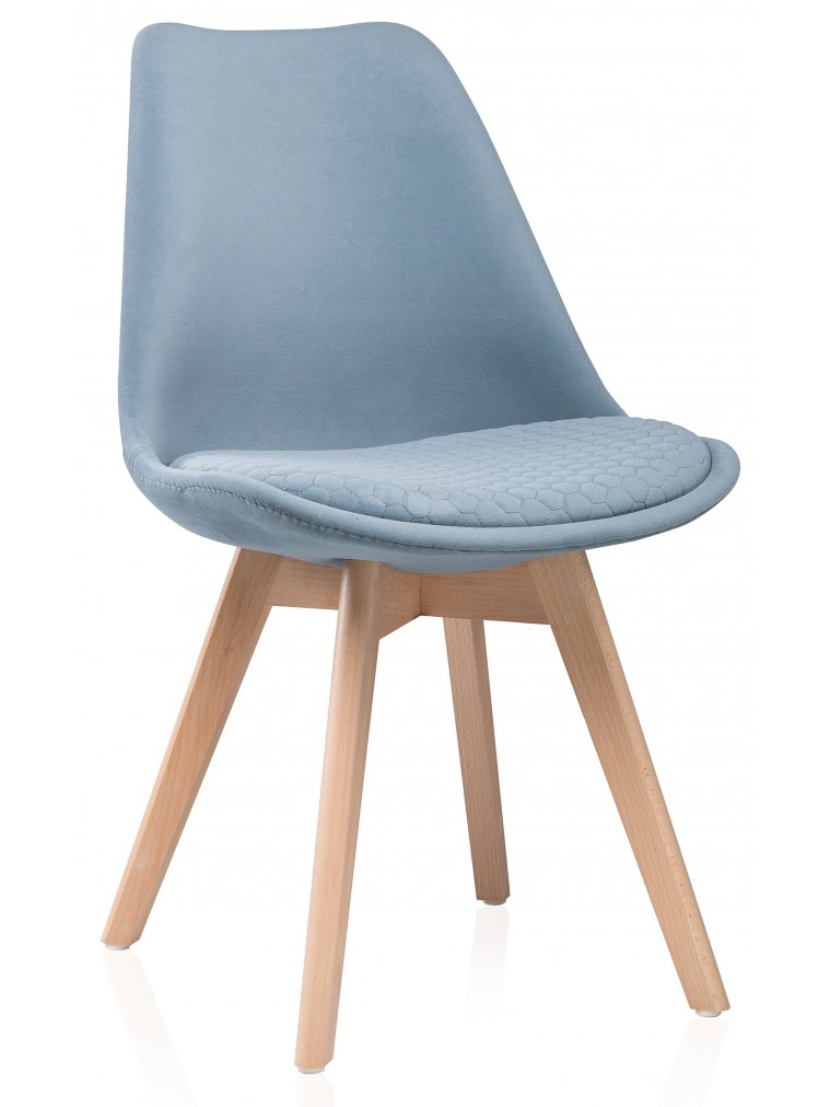 Деревянный стул Bonuss light blue / wood