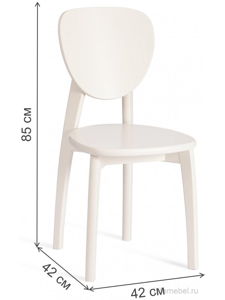 Деревянный стул Diamante ivory white