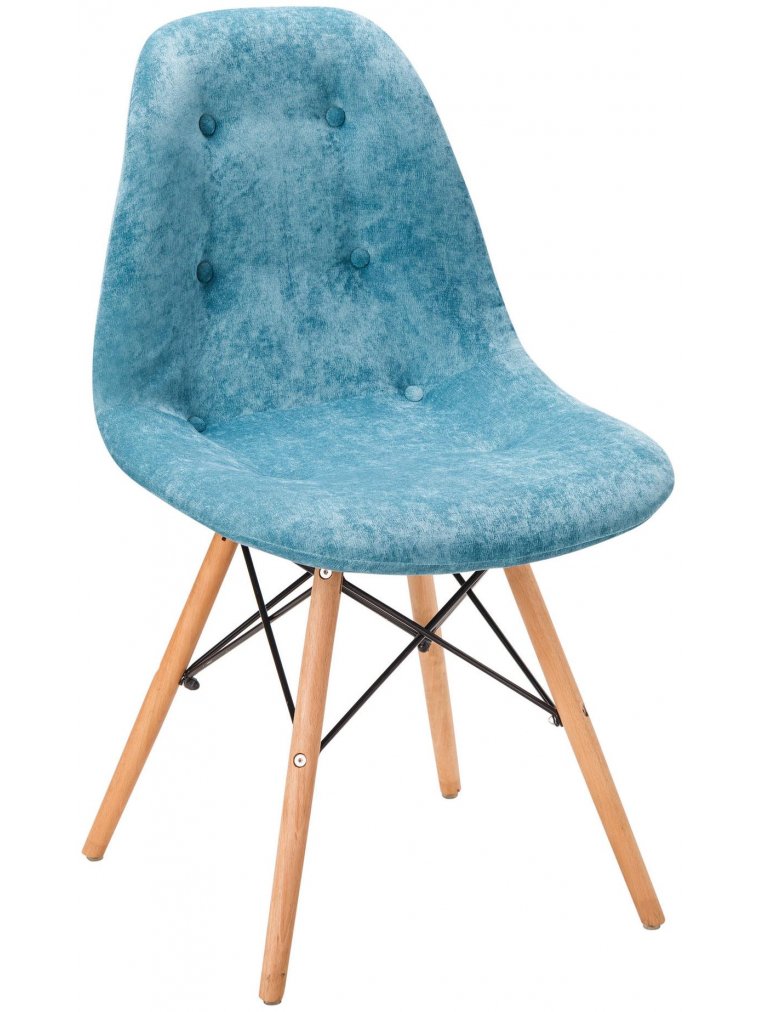 Деревянный стул Eames W блю