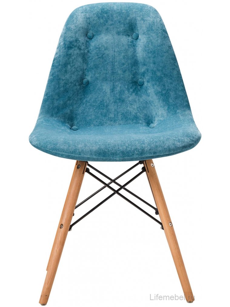 Деревянный стул Eames W блю