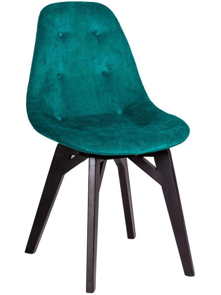 Деревянный стул Eames изумрудный / венге