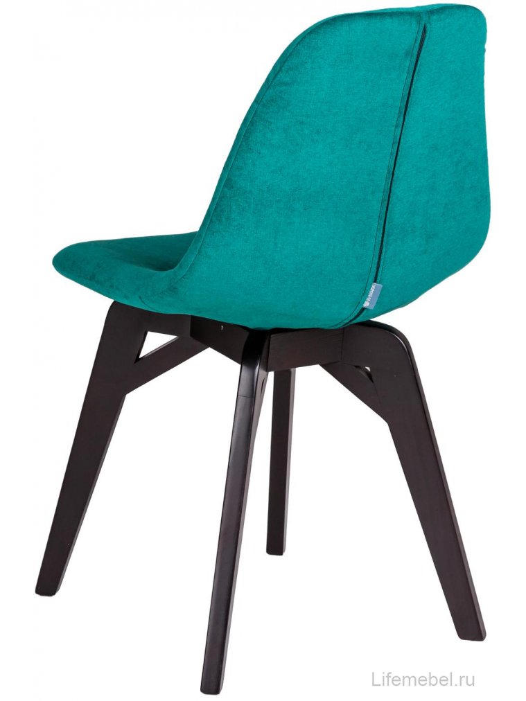 Деревянный стул Eames изумрудный / венге