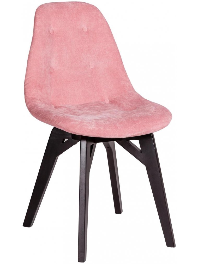 Деревянный стул Eames розовый / венге