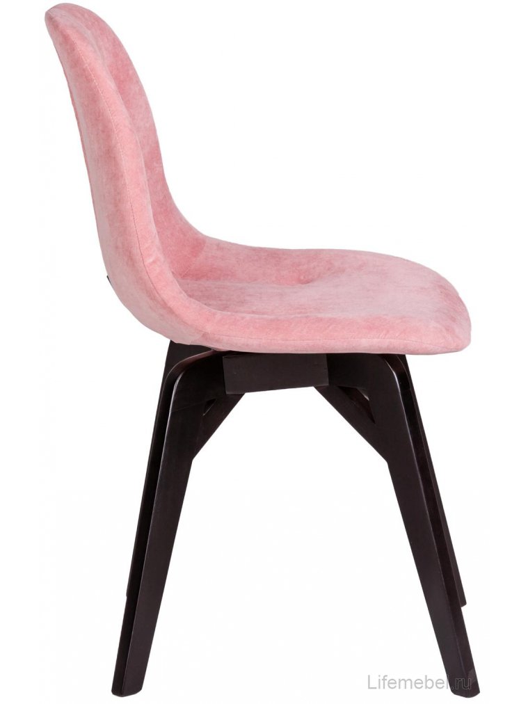 Деревянный стул Eames розовый / венге