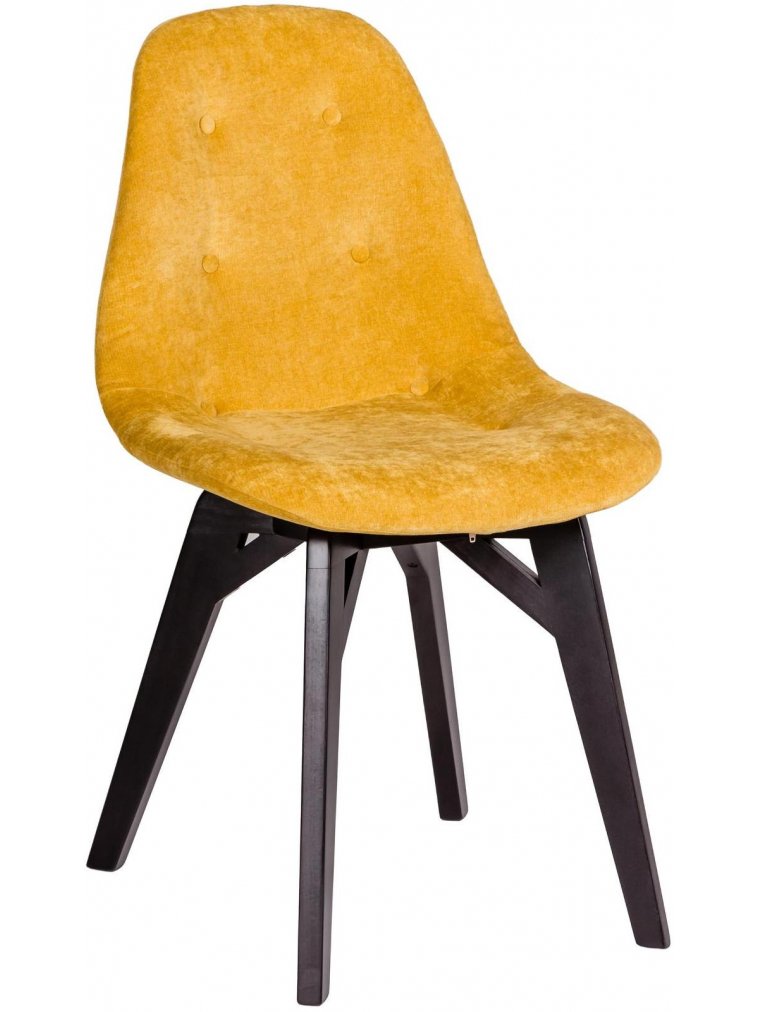 Деревянный стул Eames жёлтый / венге