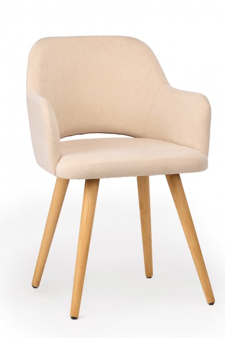 Деревянный стул Эолин 360 бежевый (glory 03) / светлое дерево