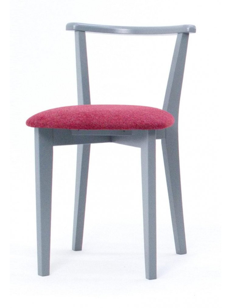 Деревянный стул Франк ПМ серый / красный