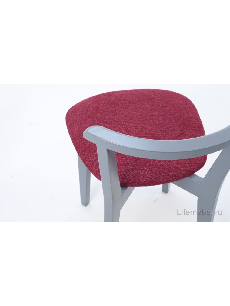 Деревянный стул Франк ПМ серый / красный