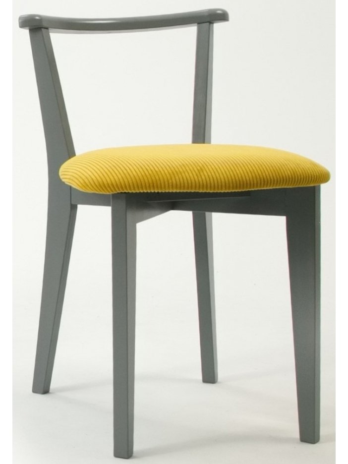 Деревянный стул Франк ПМ серый / жёлтый