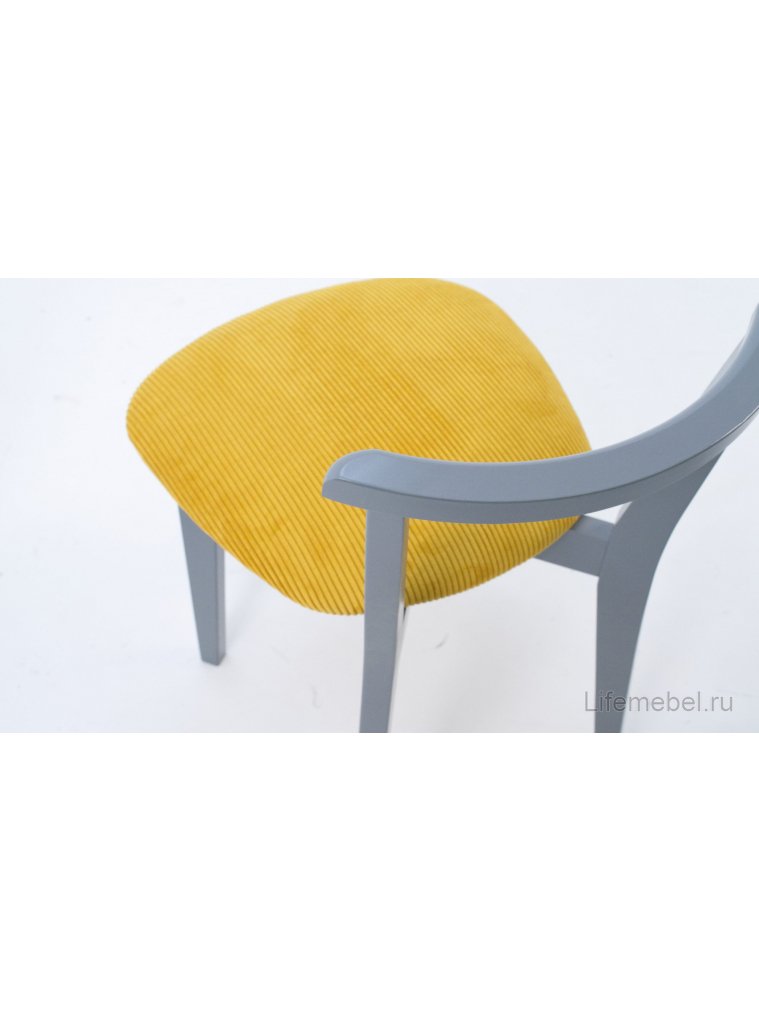 Деревянный стул Франк ПМ серый / жёлтый