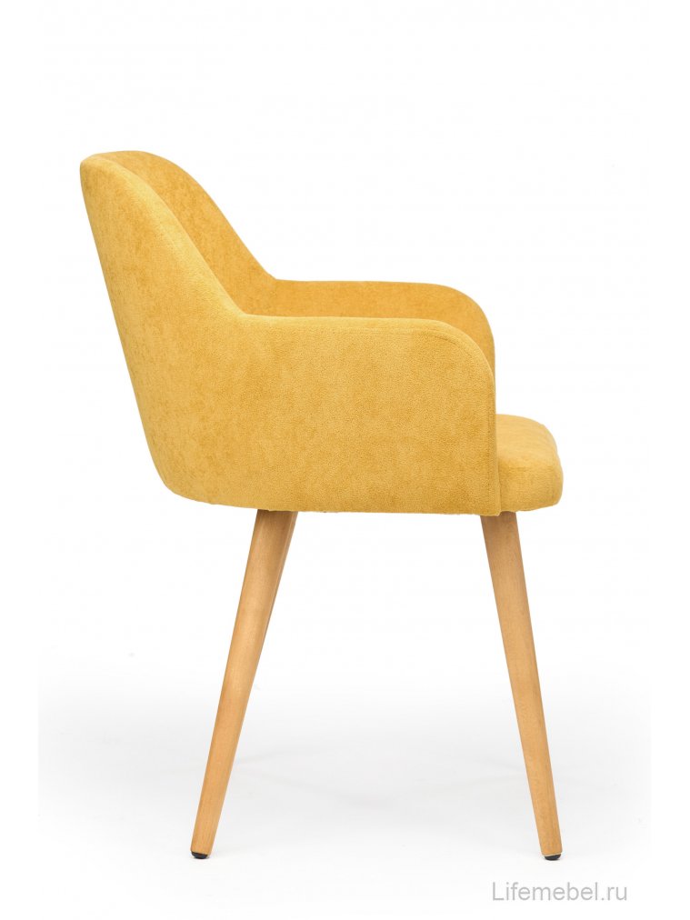 Деревянный стул Инфини 360 горчичный (ocean 016) / светлое дерево