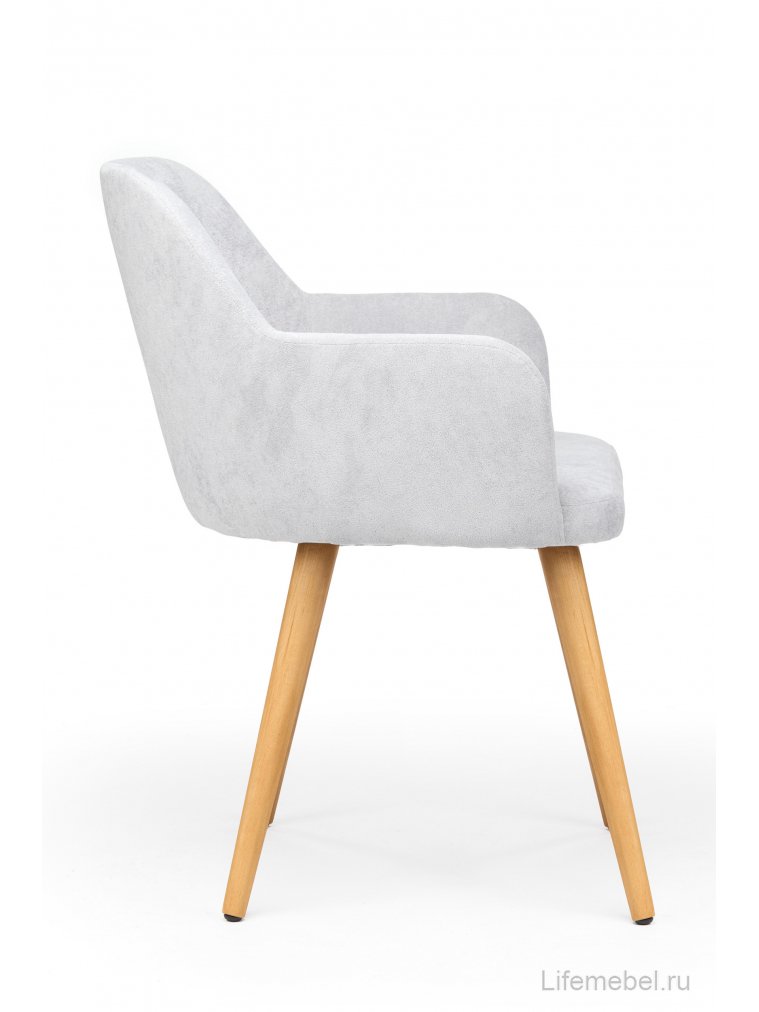 Деревянный стул Инфини 360 светло-серый (ocean 021) / светлое дерево