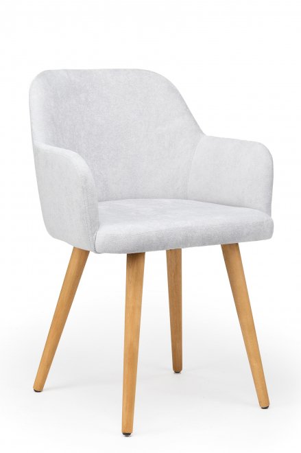 Деревянный стул Инфини 360 светло-серый (ocean 021) / светлое дерево