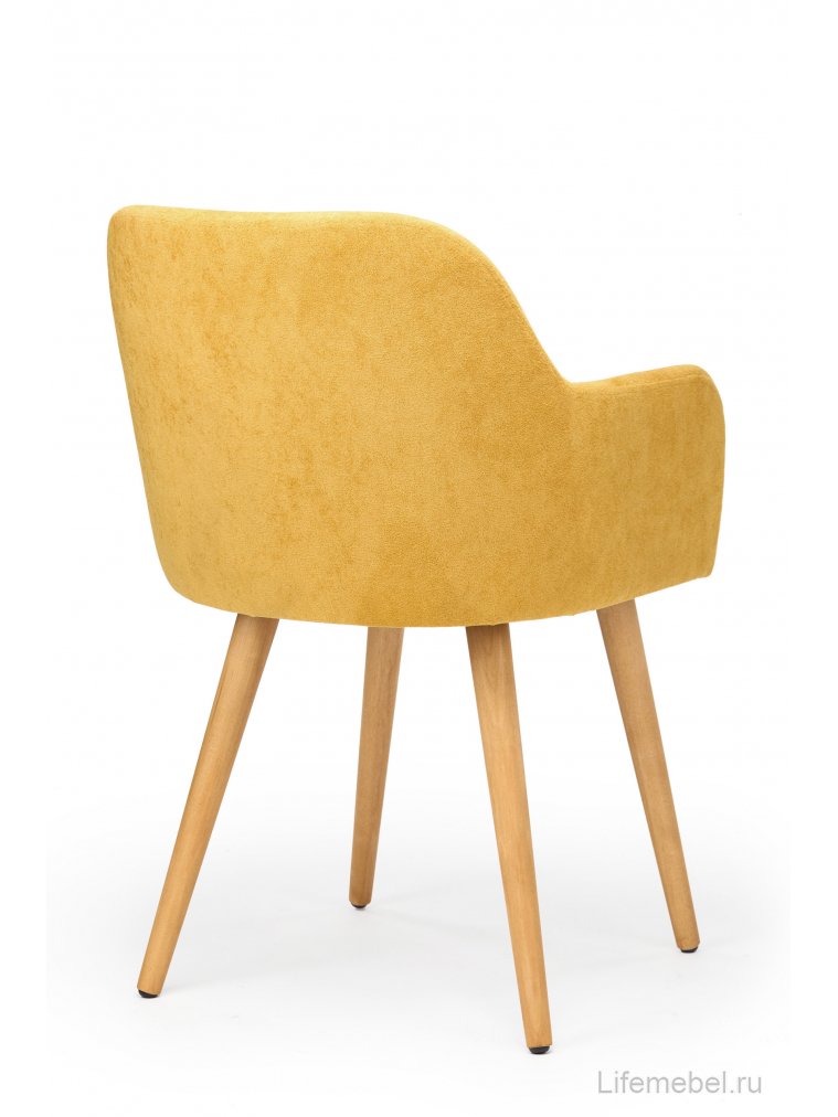 Деревянный стул Инфини горчичный (ocean 016) / светлое дерево