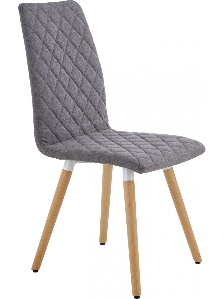 Деревянный стул K282 серый / натуральный