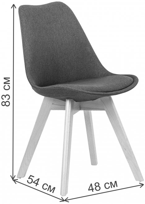 Деревянный стул K303 светло-серый / натуральный