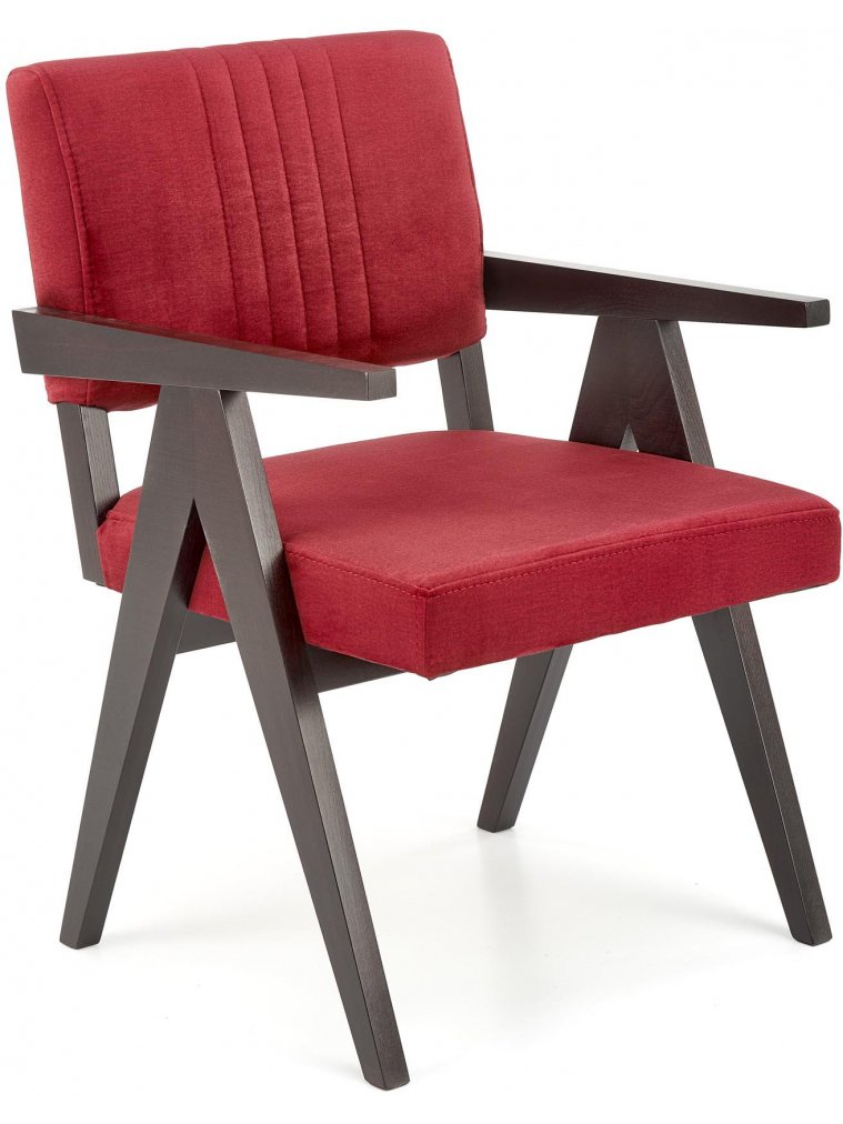 Деревянный стул Катернин бордовый / черный