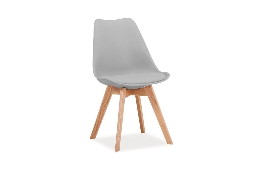 Деревянный стул Kris светло-серый / бук