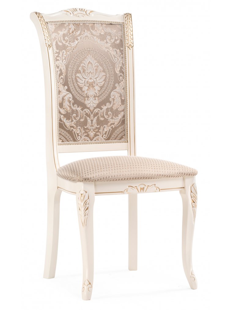 Деревянный стул Керия ткань бежевый / слоновая кость