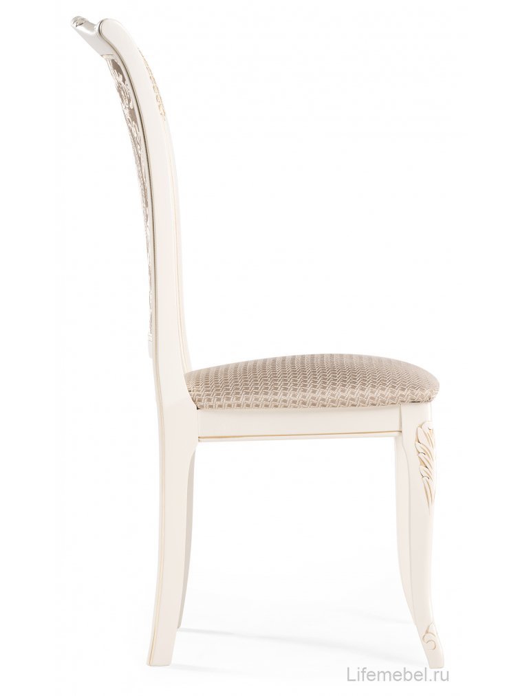 Деревянный стул Керия ткань бежевый / слоновая кость