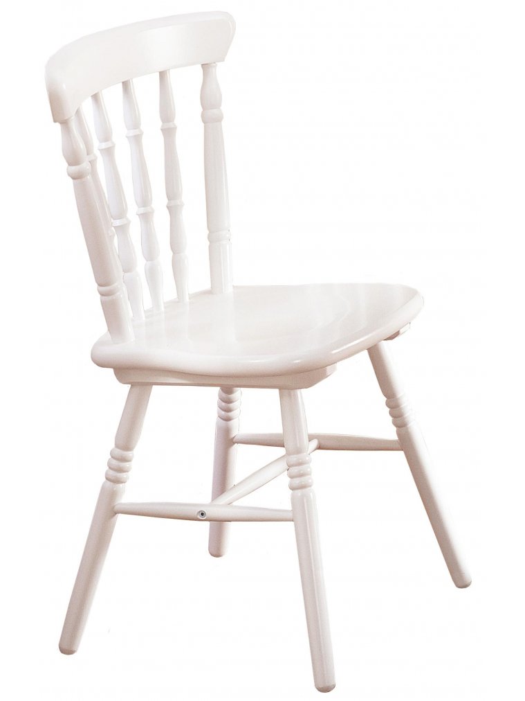 Деревянный стул Классика белая эмаль