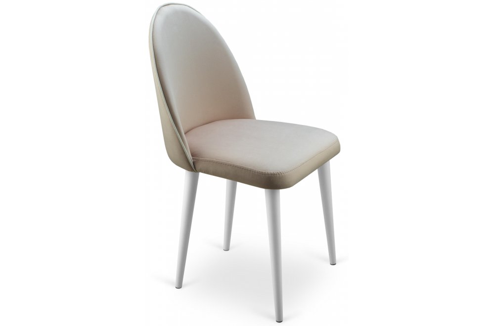 Деревянный стул Мартин белые ножки фиолетовый велюр (velutto 15)