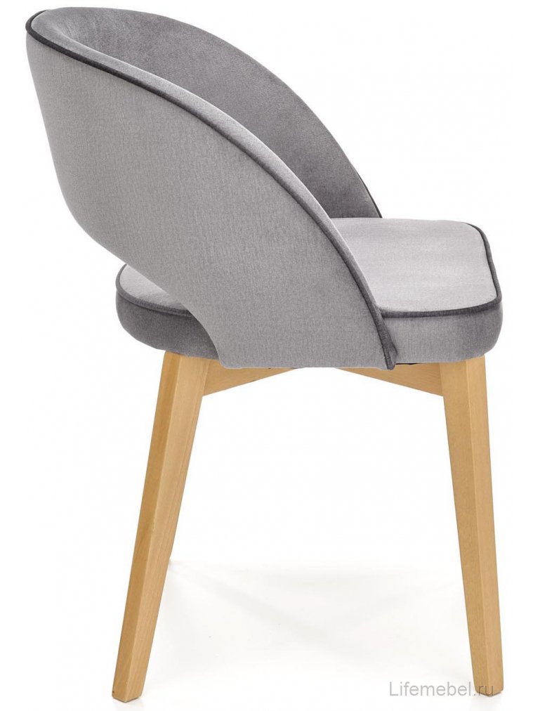 Деревянный стул Мэнни серый / дуб медовый