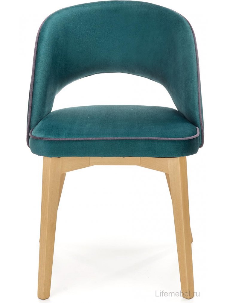 Деревянный стул Мэнни зеленый / дуб медовый