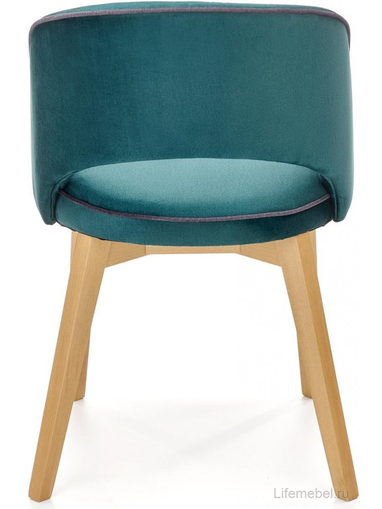 Деревянный стул Мэнни зеленый / дуб медовый