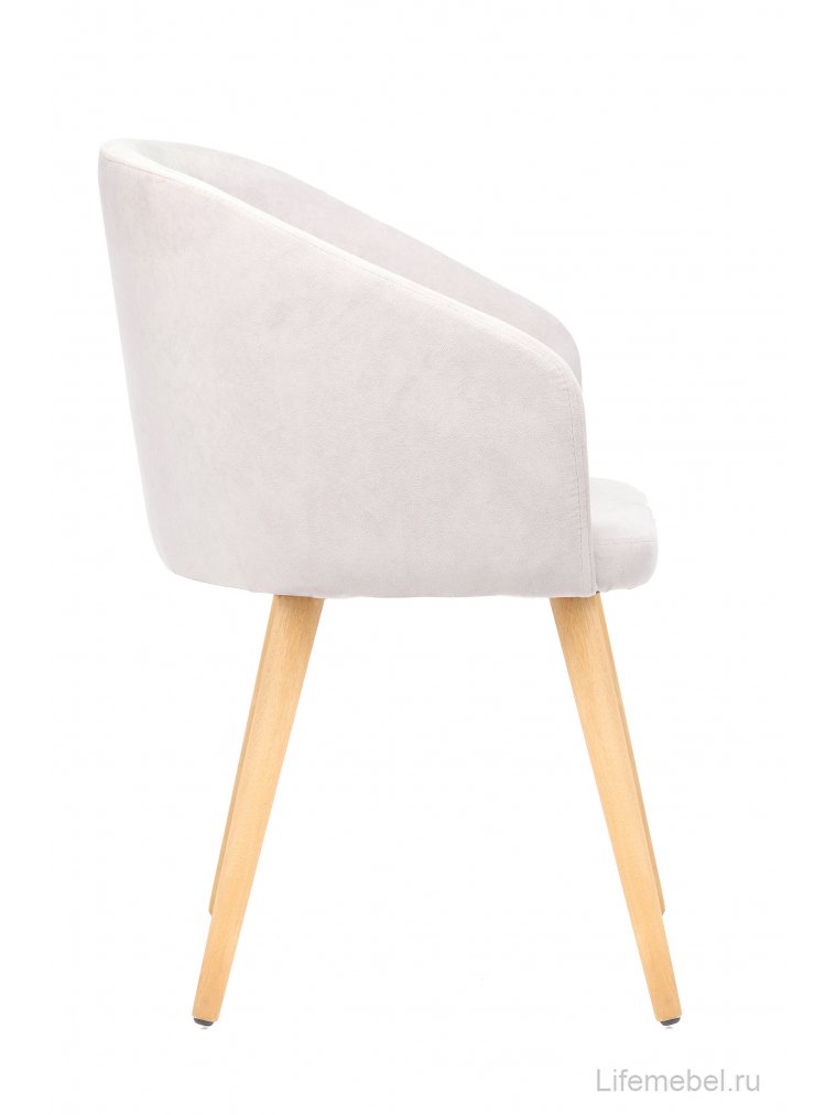 Деревянный стул Монер 360 светло-серый (glory 36) / светлое дерево