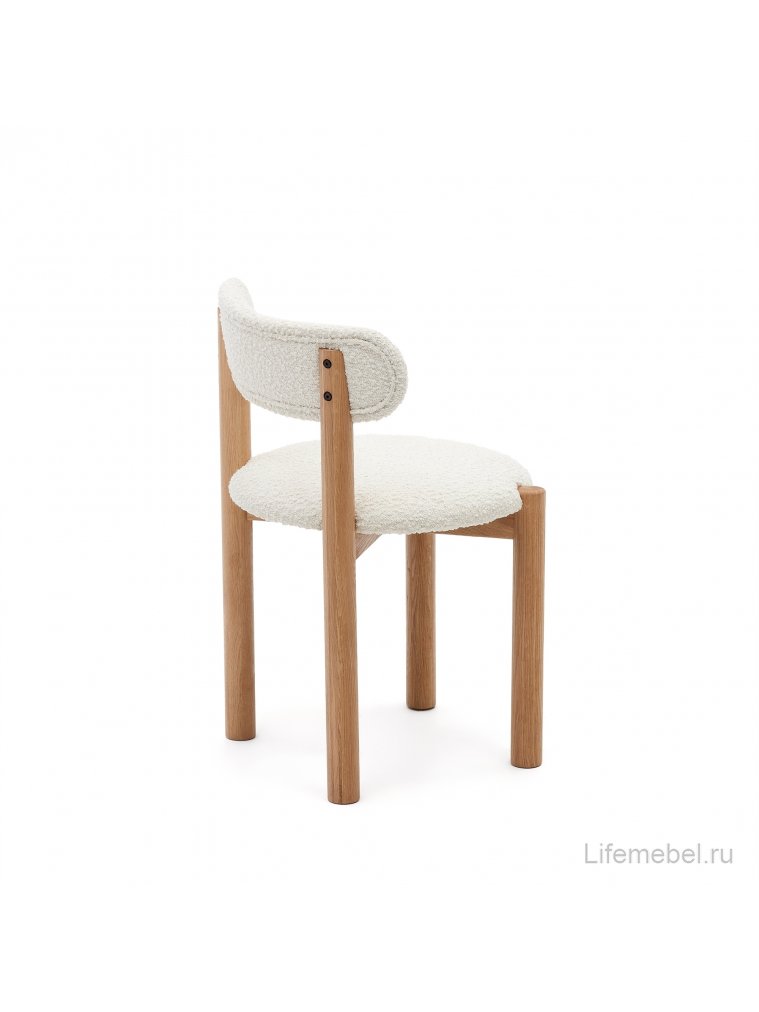 Деревянный стул Nebai белый / натуральный