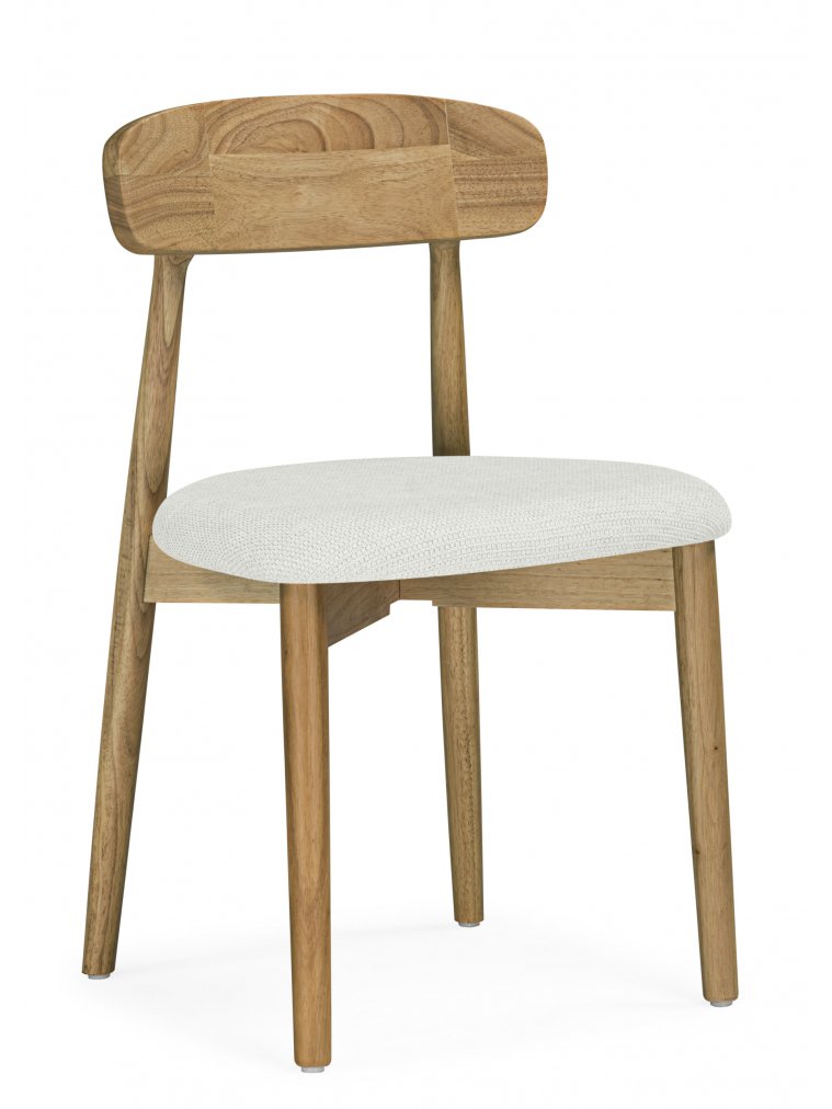 Деревянный стул Okava 1 бежевая рогожка / светлое дерево 