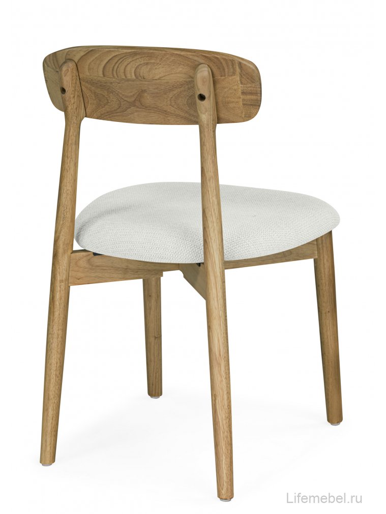 Деревянный стул Okava 1 бежевая рогожка / светлое дерево 
