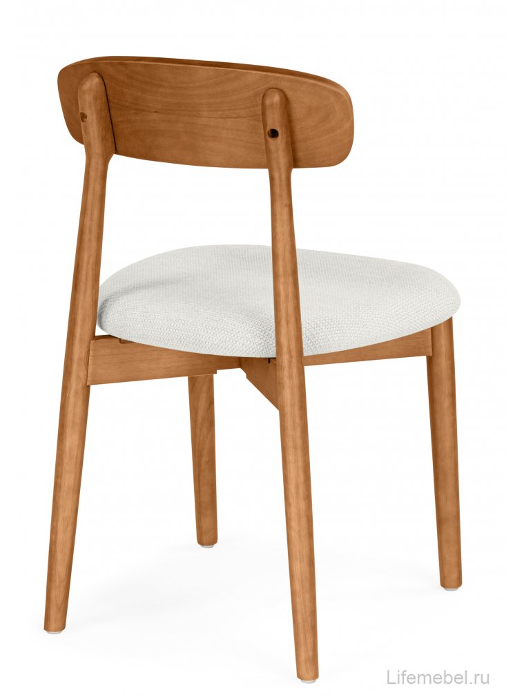 Деревянный стул Okava 1 бежевая рогожка / орех