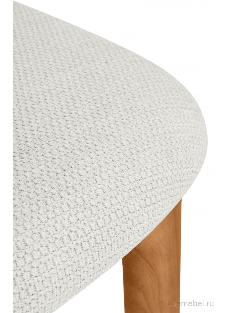 Деревянный стул Okava 1 бежевая рогожка / орех